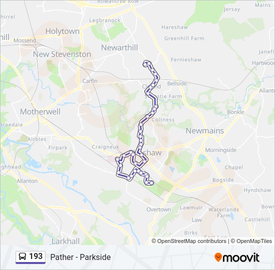 193 Bus Line Map