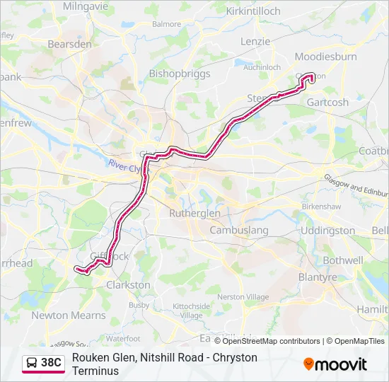 38C Bus Line Map