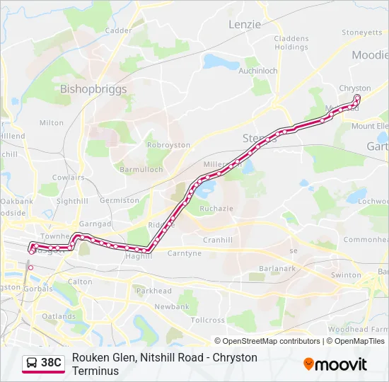 38C Bus Line Map