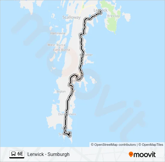 6E Bus Line Map