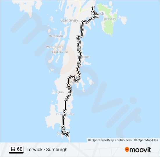 6E Bus Line Map
