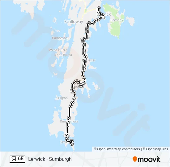 6E Bus Line Map