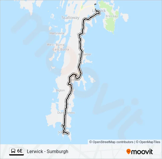 6E Bus Line Map