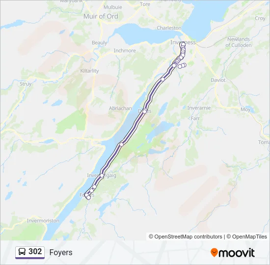 302 Bus Line Map