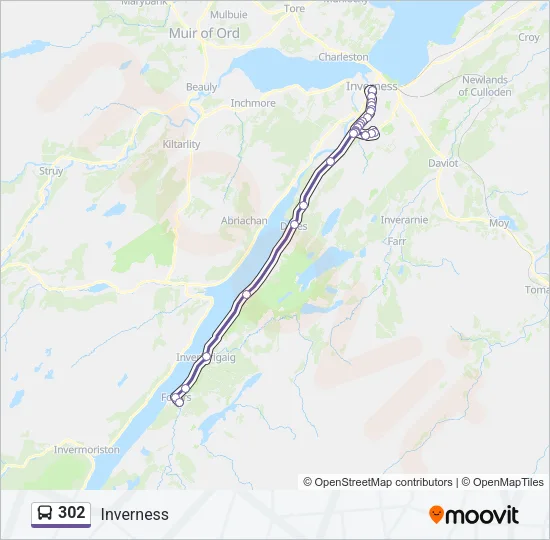 302 Bus Line Map