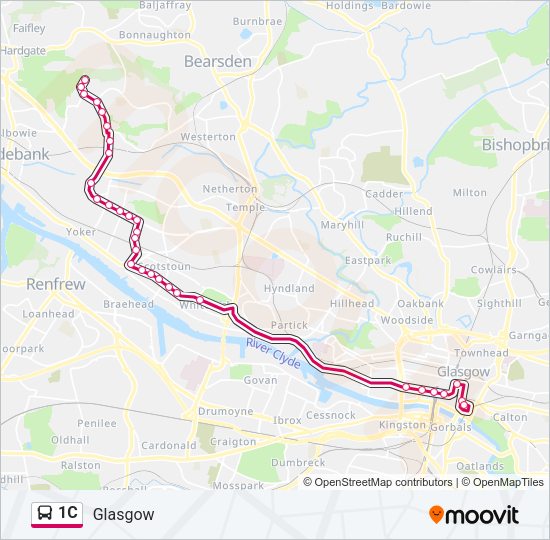 1C Bus Line Map