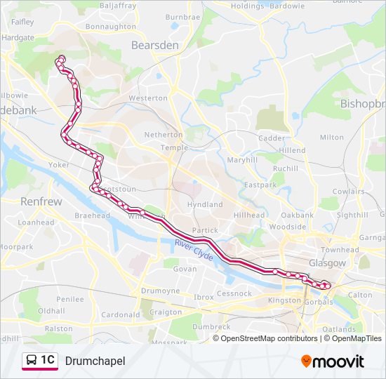 1C Bus Line Map