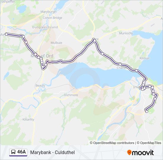 46A Bus Line Map