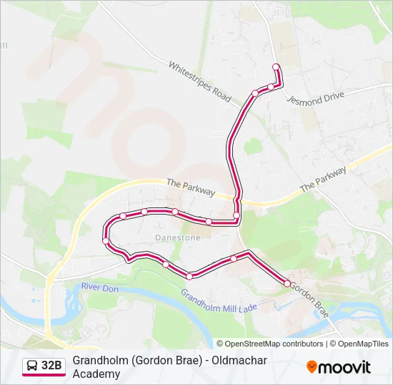 32B Bus Line Map