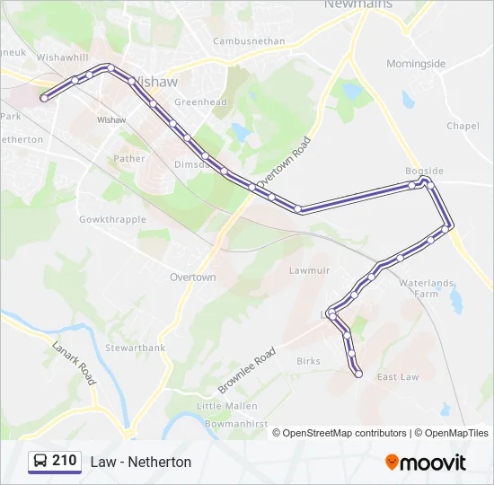 210 Bus Line Map