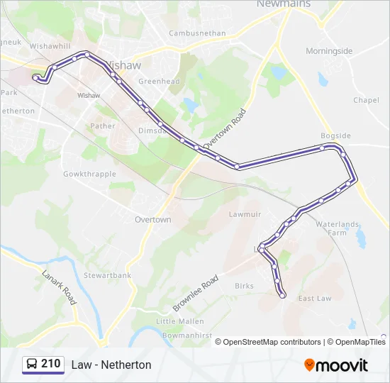 210 Bus Line Map