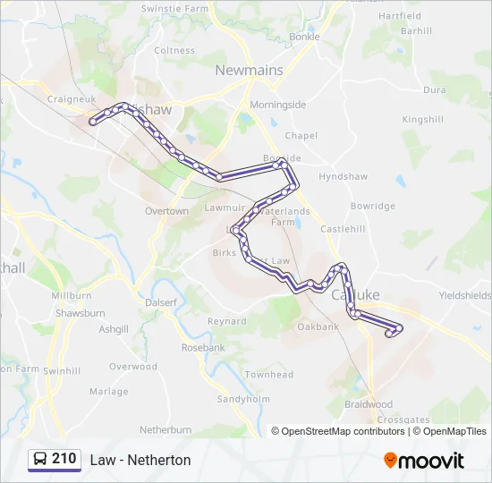 210 Bus Line Map