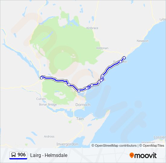 906 Route Schedules, Stops & Maps Lairg (Updated)