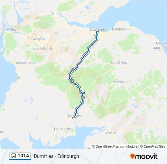 101A Bus Line Map