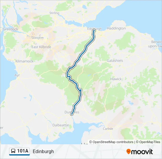 101A Bus Line Map