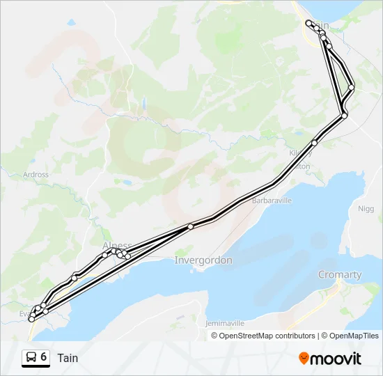 6 Bus Line Map
