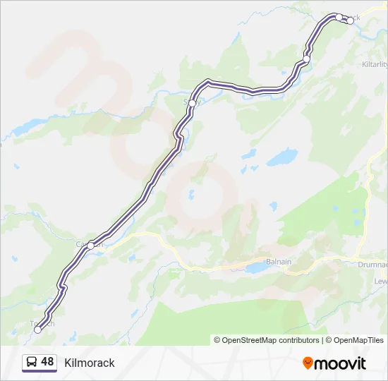 48 Route: Schedules, Stops & Maps - Kilmorack (Updated)