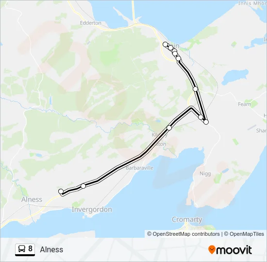 8 Bus Line Map