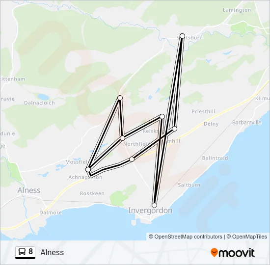 8 Bus Line Map