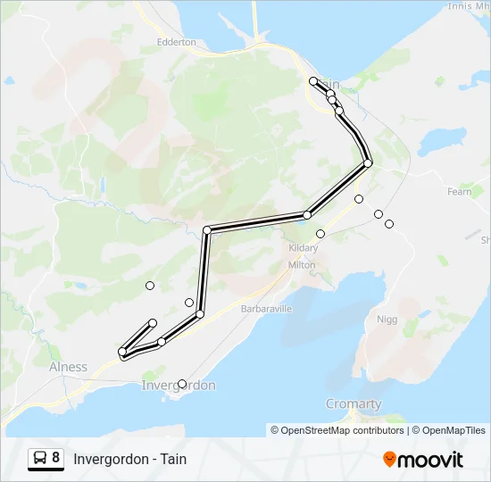 8 Bus Line Map