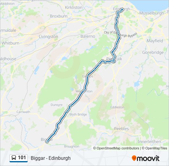 101 bus Line Map