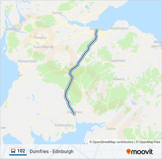102 Bus Line Map