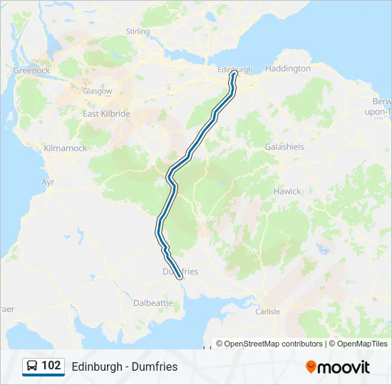 102 Bus Line Map