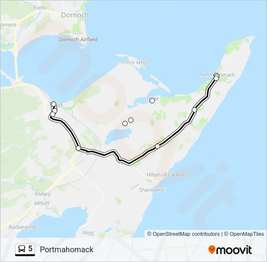 5 Bus Line Map