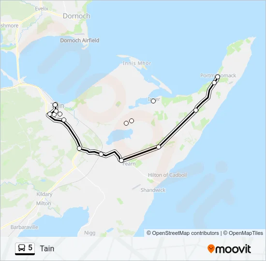 5 Bus Line Map