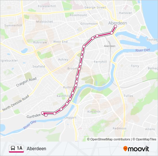 1A Bus Line Map