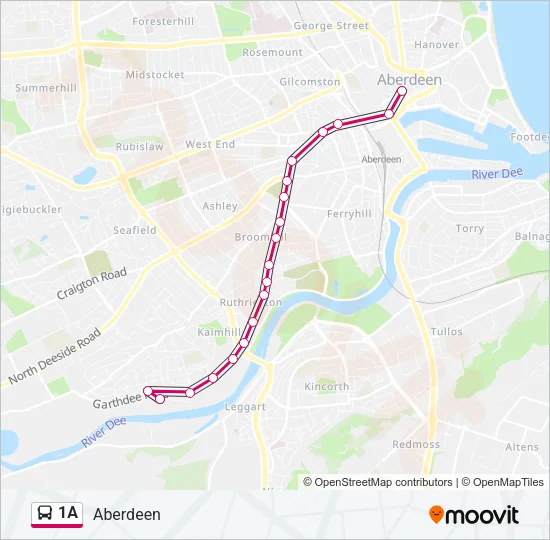 1A Bus Line Map