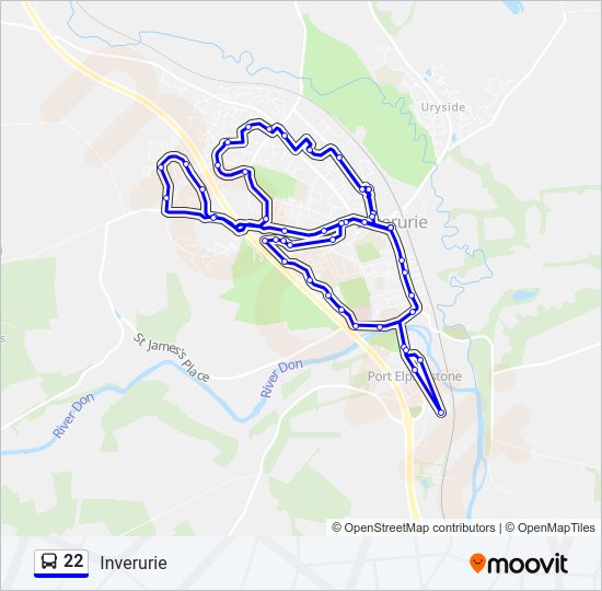 22 Bus Line Map
