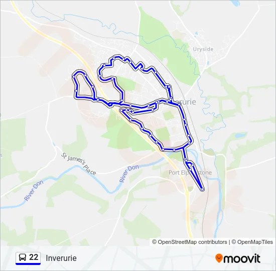22 Bus Line Map