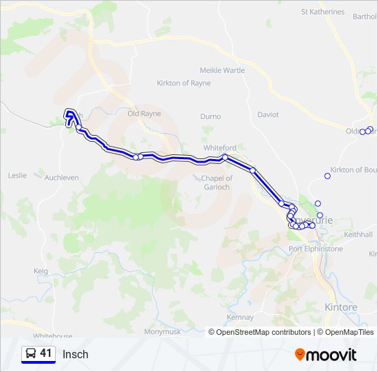41 Route: Schedules, Stops & Maps - Insch (Updated)