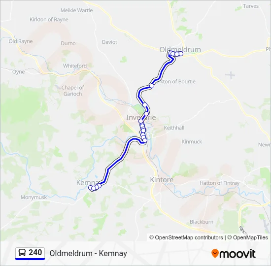 240 Route: Schedules, Stops & Maps - Kemnay (Updated)