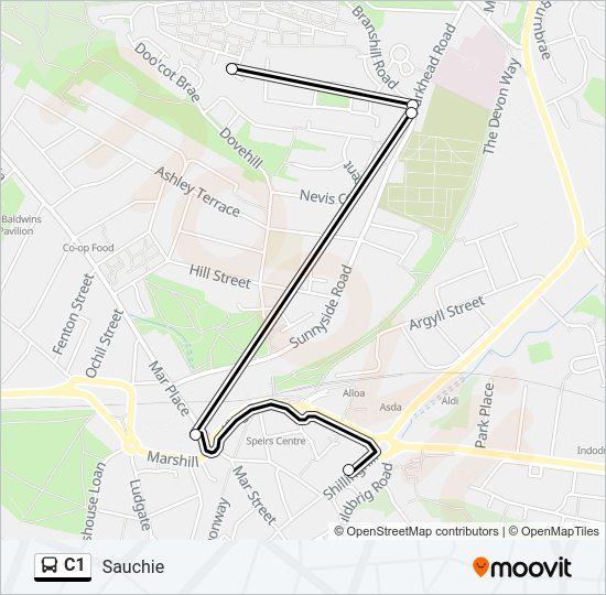 C1 bus Line Map