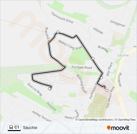 C1 bus Line Map