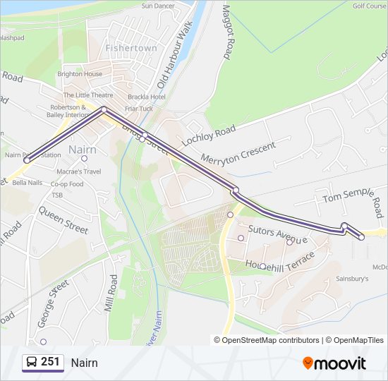 251 Bus Line Map