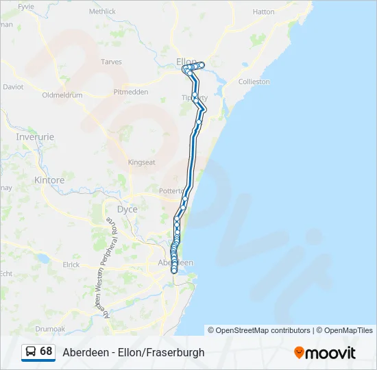 68 Bus Line Map