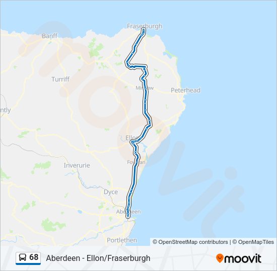 68 Bus Line Map