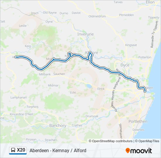 X20 bus Line Map
