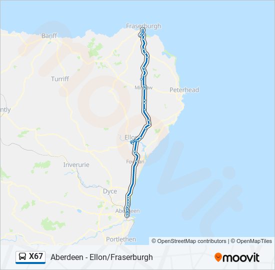 X67 bus Line Map