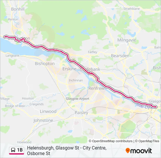 1B Bus Line Map