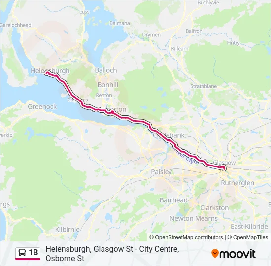 1B Bus Line Map