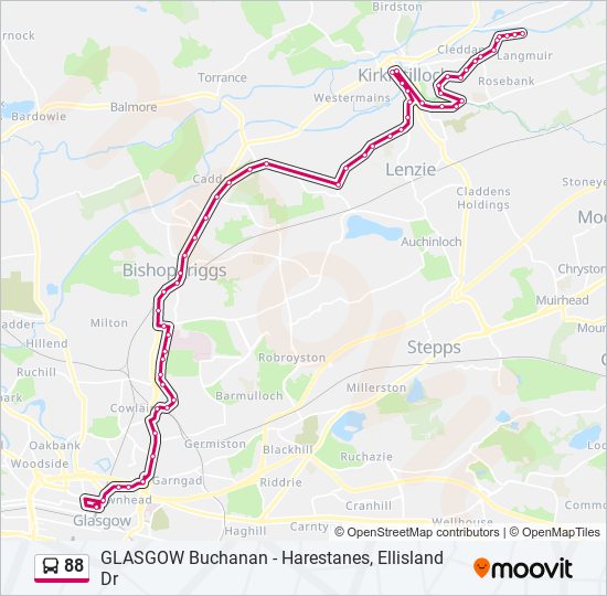 88 Route: Schedules, Stops & Maps - Harestanes (Updated)