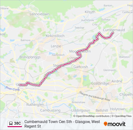 38C Bus Line Map