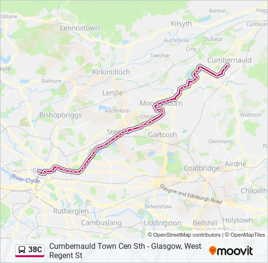 38C Bus Line Map