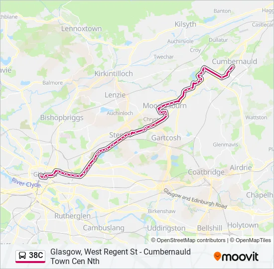 38C Bus Line Map
