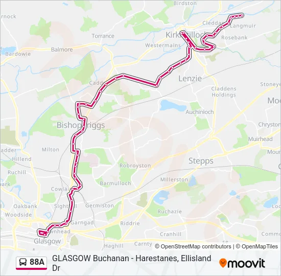 88A Bus Line Map