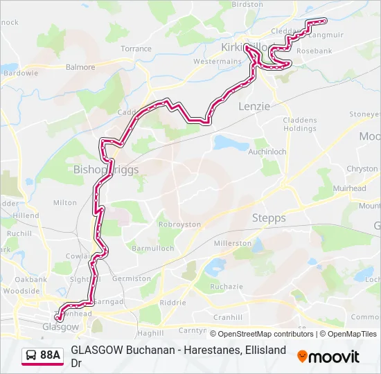 88A Bus Line Map